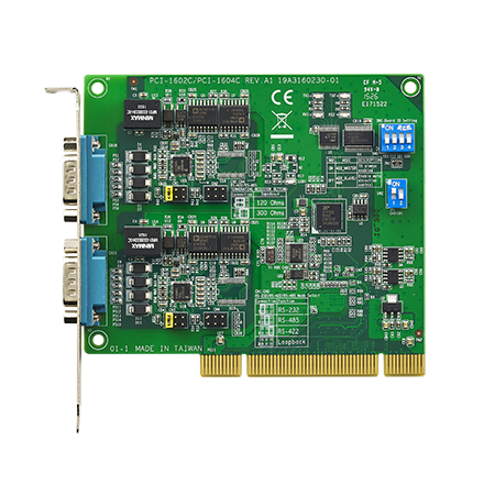 2 port RS232/422/485 PCI Communication card with Surge